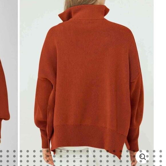 Women's Half Zip Sweatshirts Long Sleeve Pullover Soft Quarter Zipper Hoodies S - Picture 2 of 3